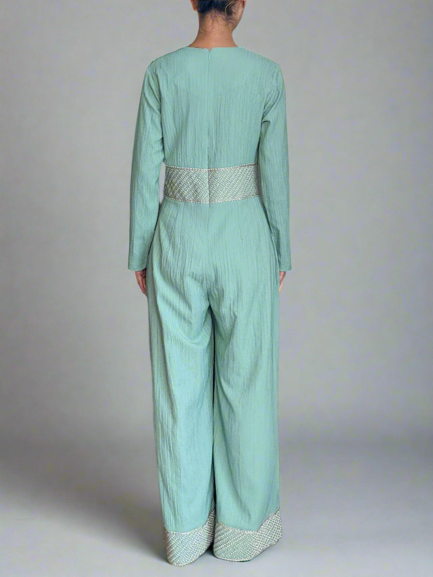 Co-ord Cape Jumpsuit - Mint Green