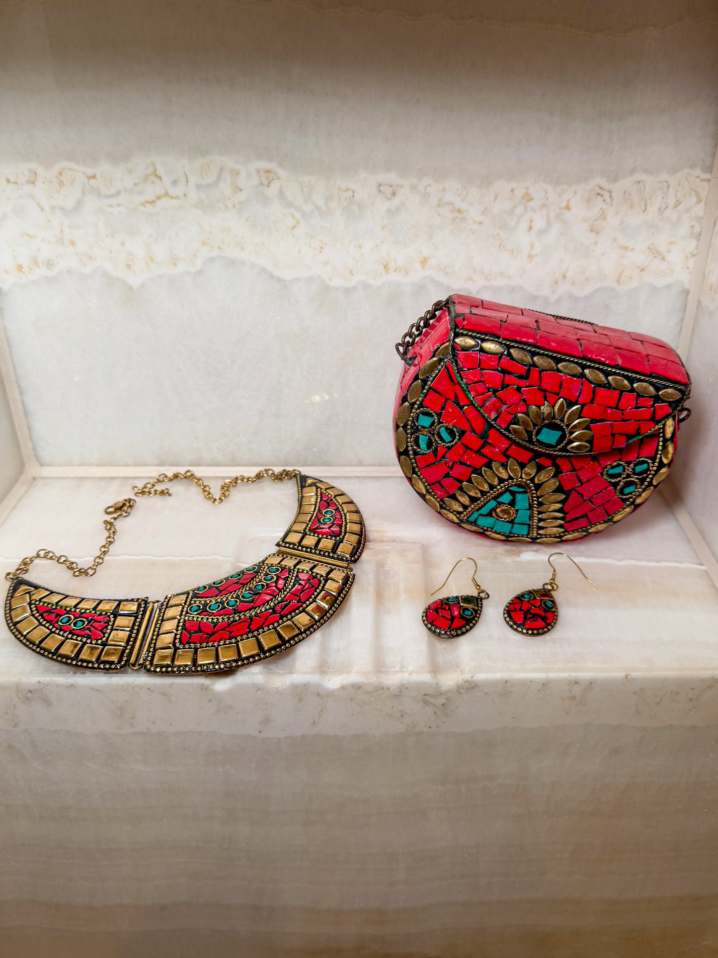 MINI Bag & Set - Red & Gold